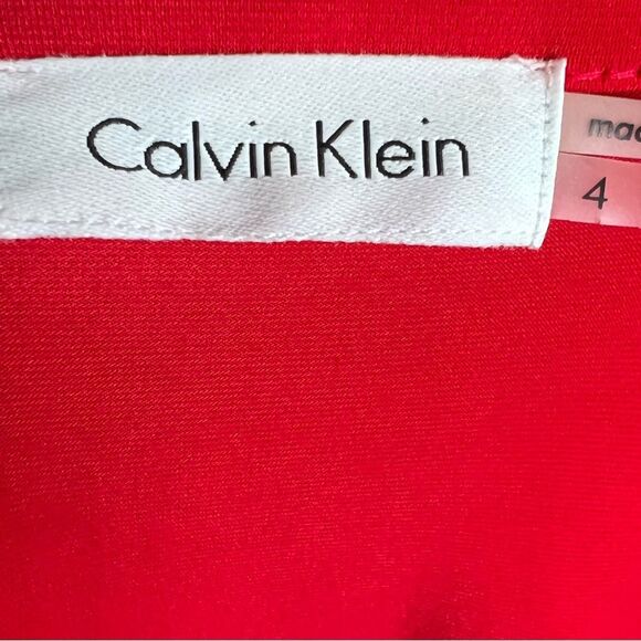 Calvin Klein red and gold studded shift dress size 4 - Picture 5 of 6